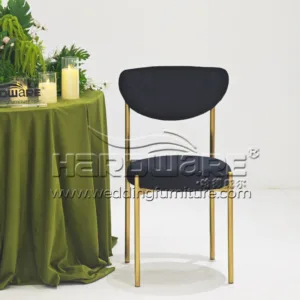 Gold Metal Leg Dining Chair