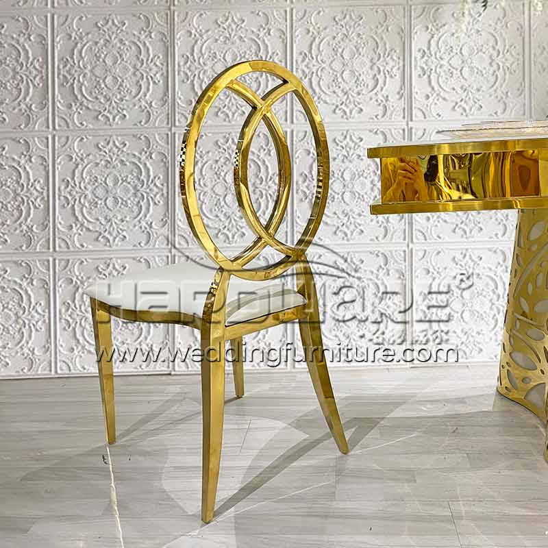 Luxury Hot Recommend Golden Stainless Steel Chair