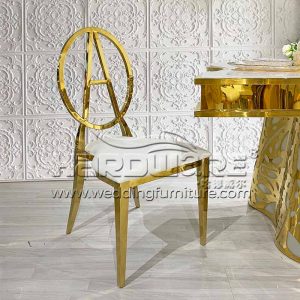 Hollow Back Stainless Steel Banquet Chair