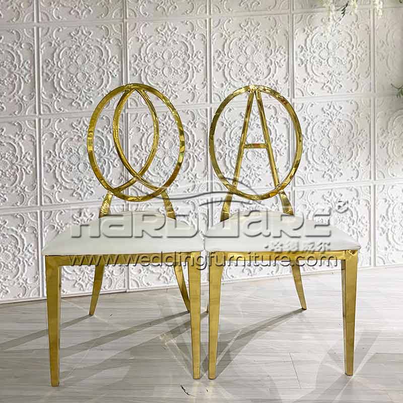 Hollow Back Stainless Steel Banquet Chair
