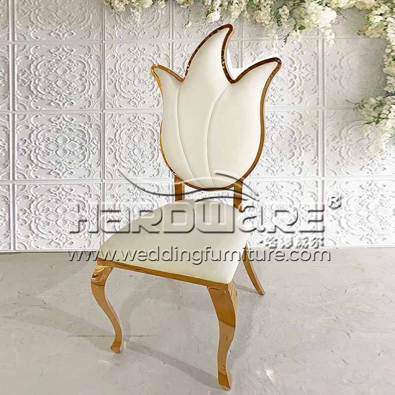 Classic Design Stainless Steel High Back Wedding Chairs