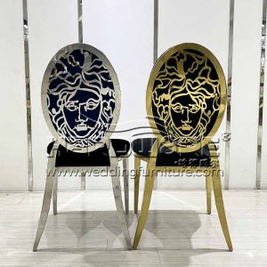 Stainless Steel Frame Velvet Seat Elegant Banquet Chair