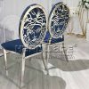 Stainless Steel Frame Velvet Seat Elegant Banquet Chair