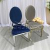 Stainless Steel Frame Velvet Seat Elegant Banquet Chair