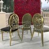 Stainless Steel Frame Velvet Seat Elegant Banquet Chair - Image 6