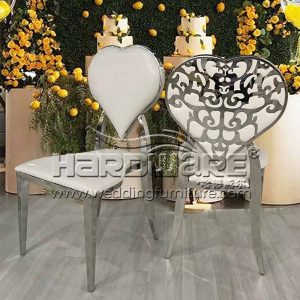 Heart Back Stainless Steel New Model Wedding chairs