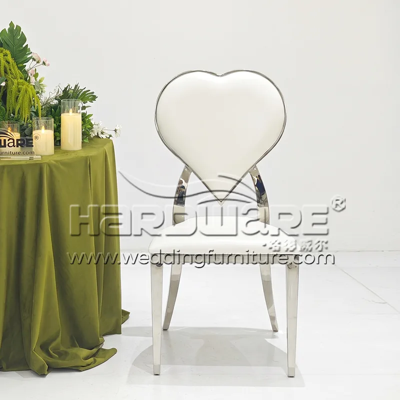 Heart Back Stainless Steel New Model Wedding chairs