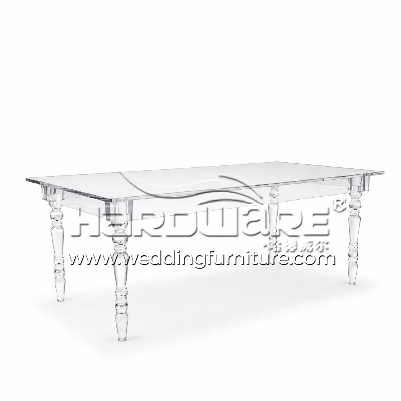 Table Clear Crystal Acrylic