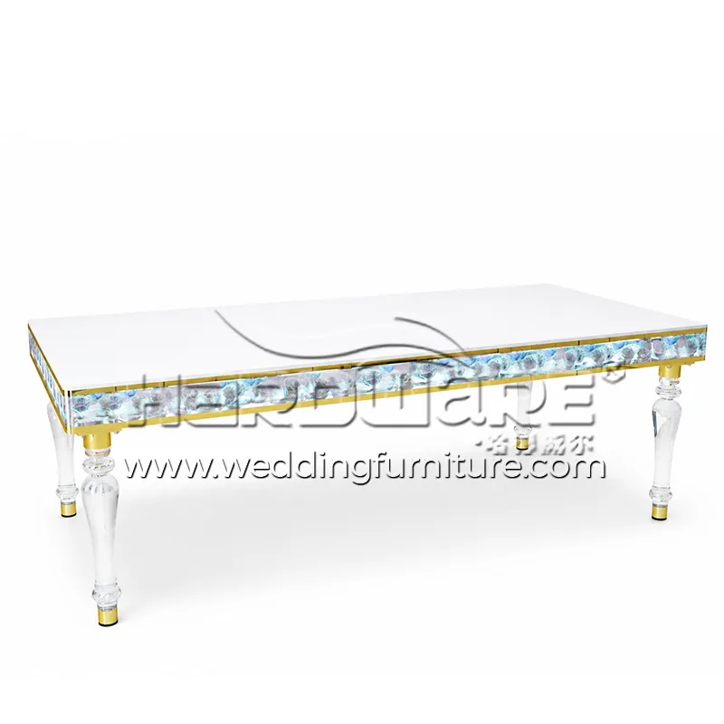 Acrylic Wedding Table with LED Light