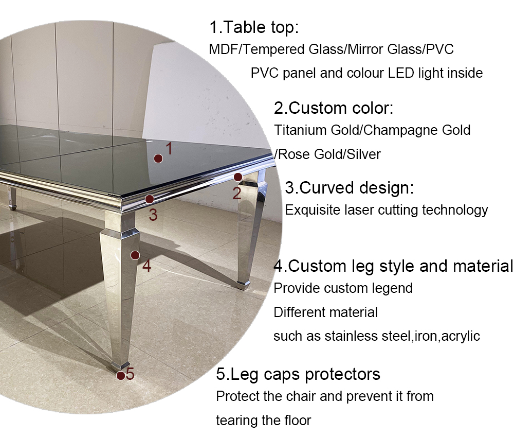 Table Silver Stainless Steel