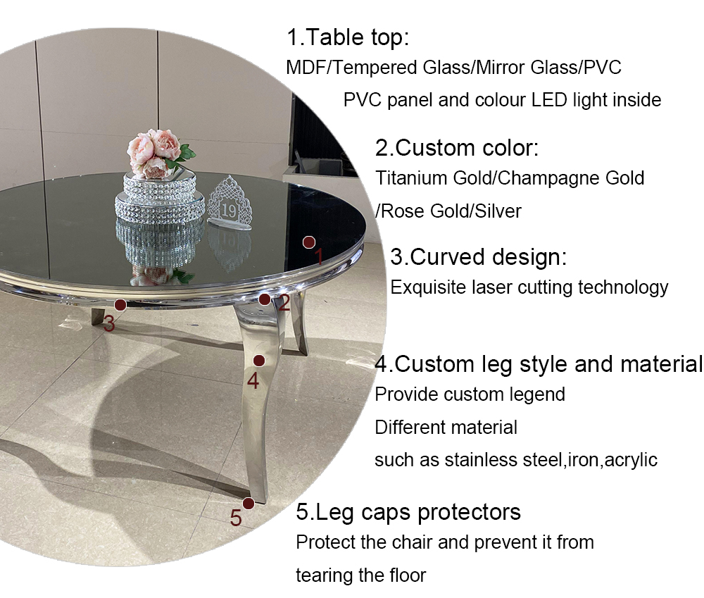 Table Mirror Glass Top