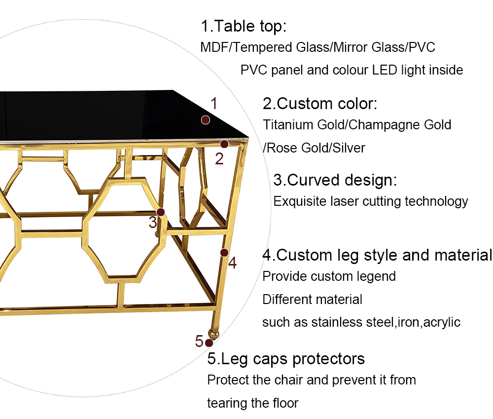 Table Gold Stainless Steel