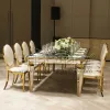 Table Silver Metal Frame