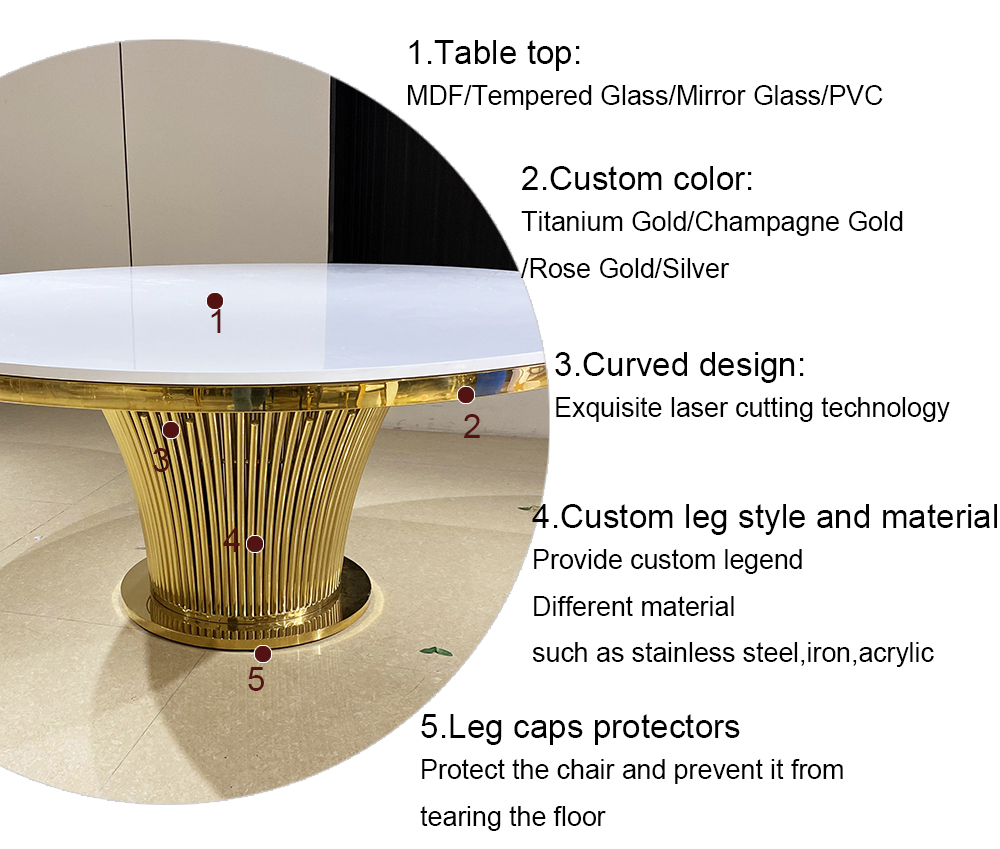 Table curved design