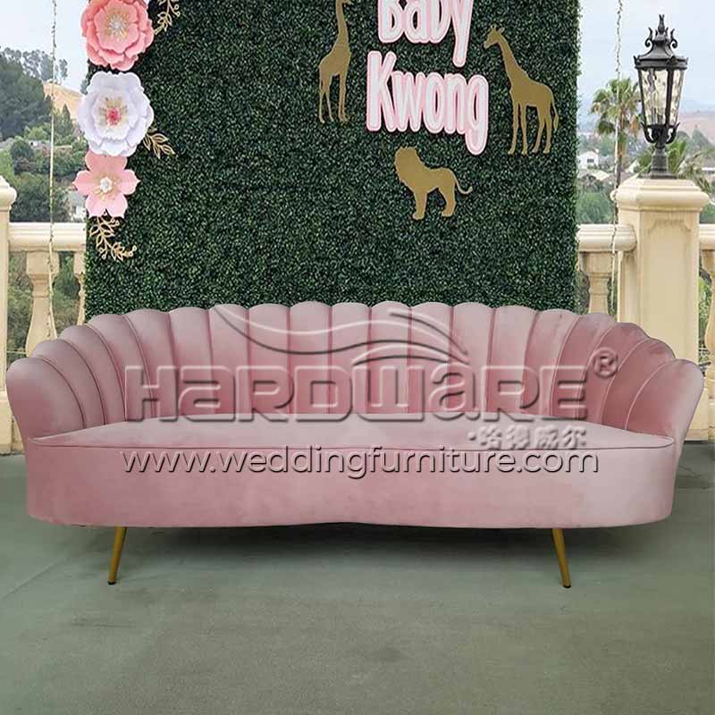 Hotel 3-seater Velvet Wedding Sofa