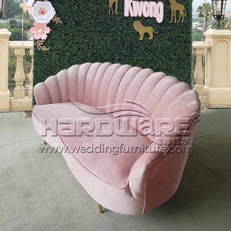 Hotel 3-seater Velvet Wedding Sofa