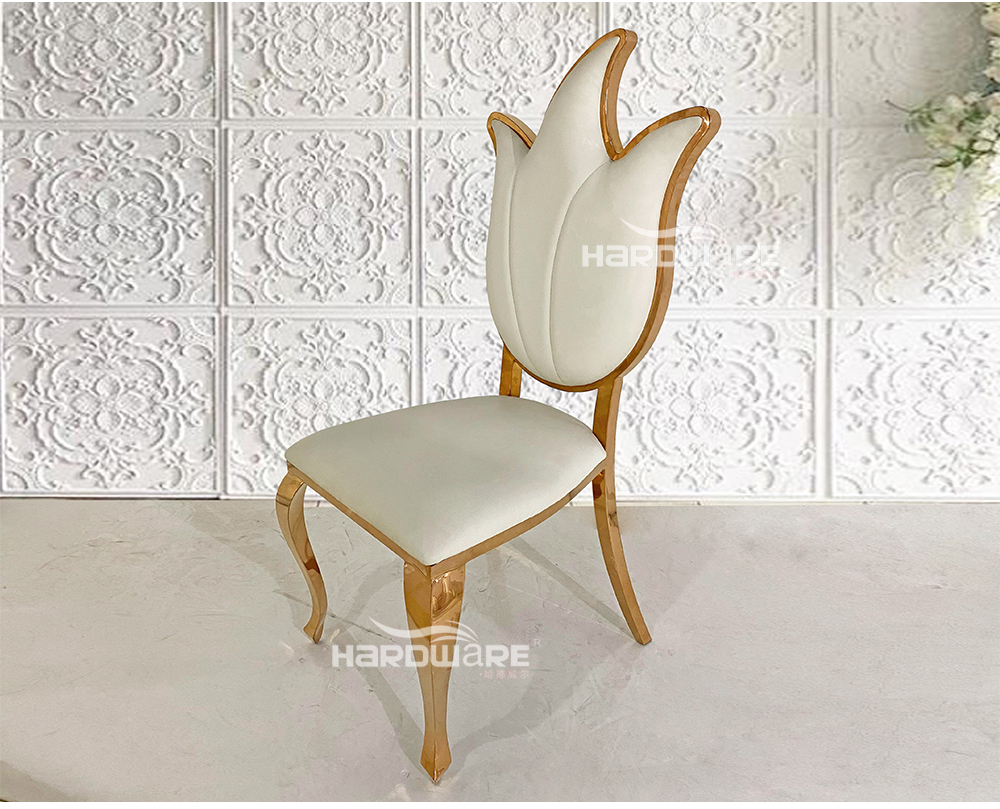 Classic Design Stainless Steel High Back Wedding Chairs