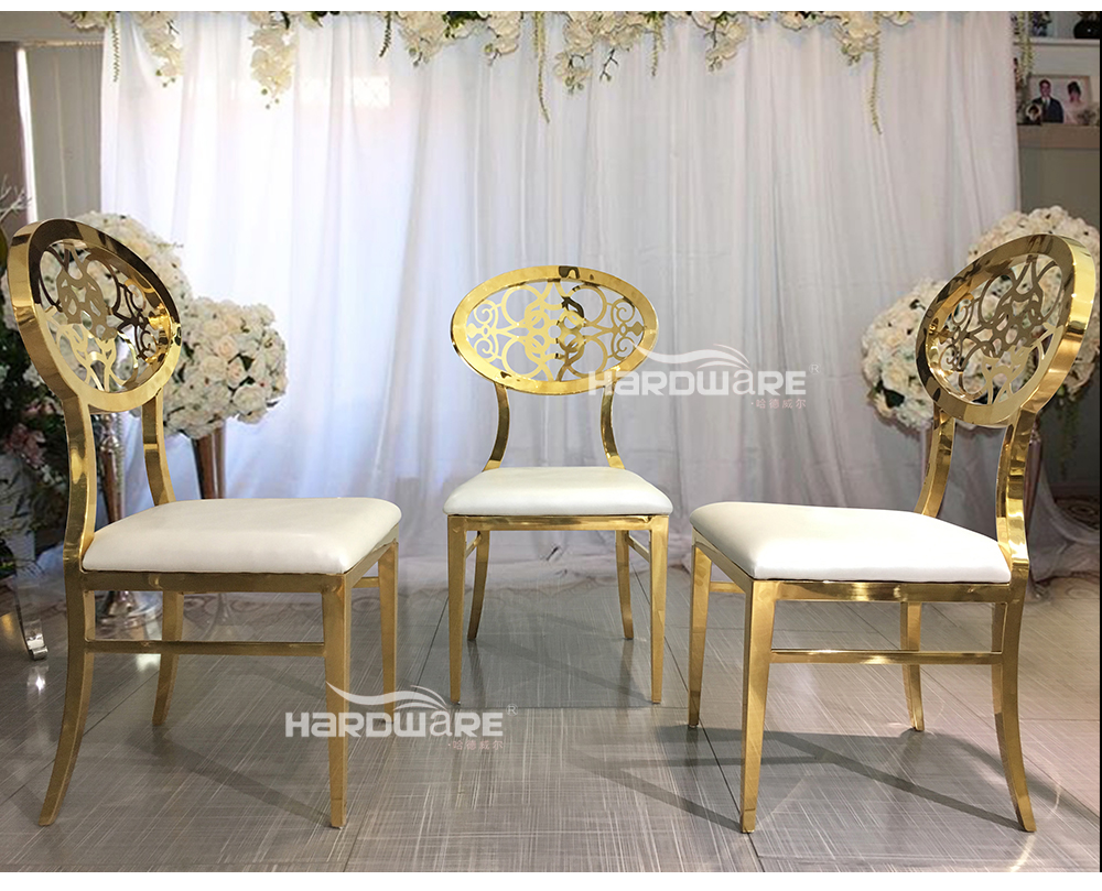 Luxury Golden Stainless Steel Wedding Chairs