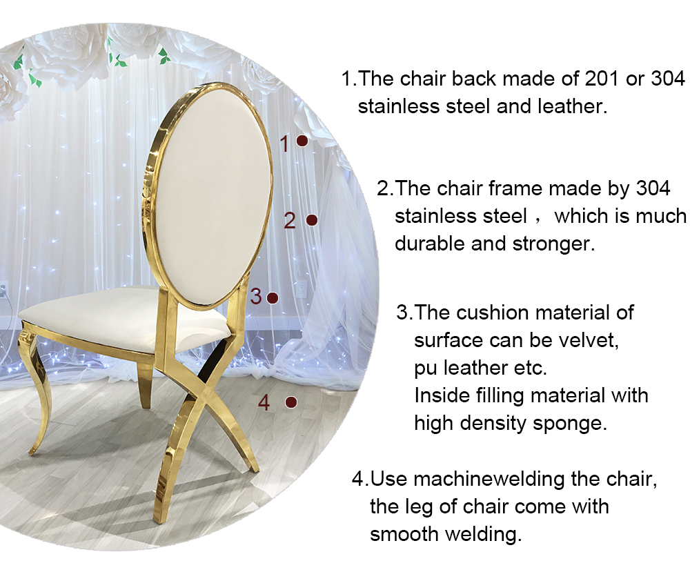 Delicate Gold Metal Wedding Chair