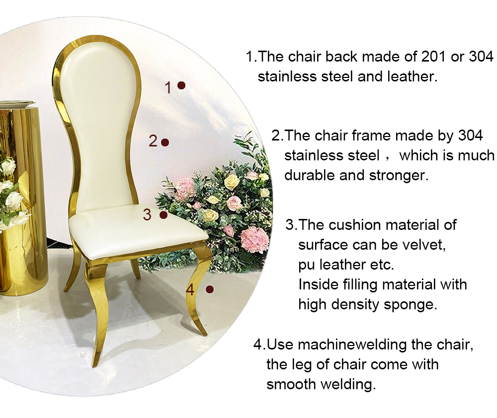 Plate Stainless Steel Wedding Chair
