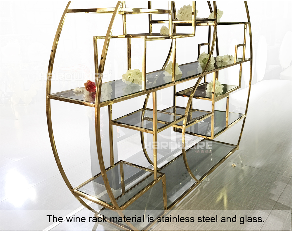 Stainless Steel Frame Bar Display Wine Rack