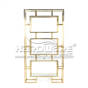 Gold Stainless Steel Wine Shelf