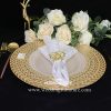 Olive branch shape gold glass charger plate - Image 3