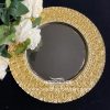 Star pattern event rental round charger plate