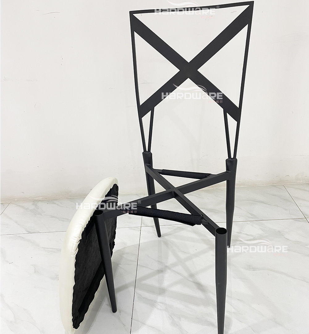 Cross Back Stackable Restaurant Chair