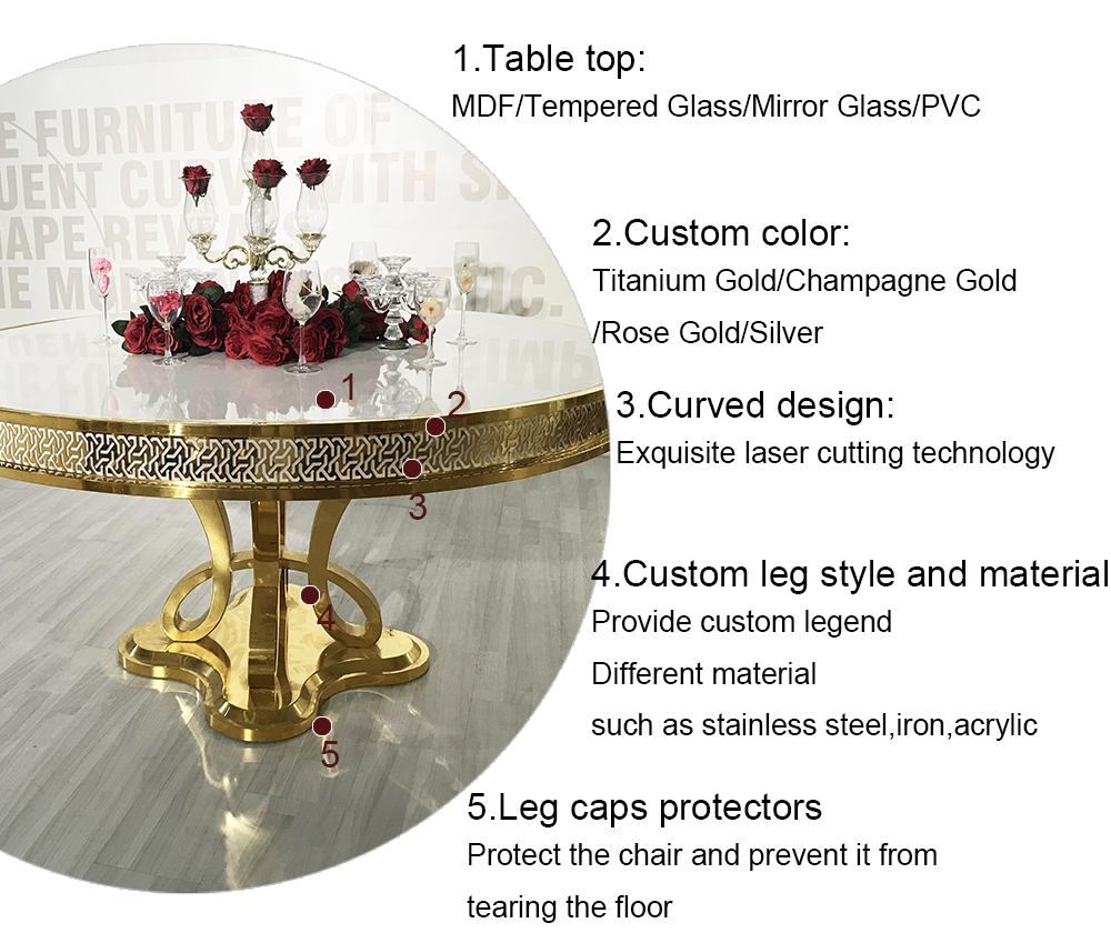 LED Round Wedding Hall Table