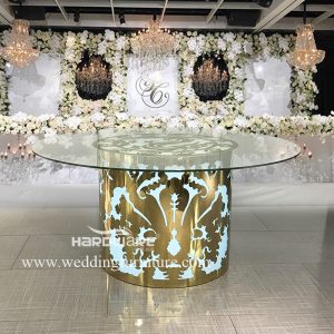 led wedding table