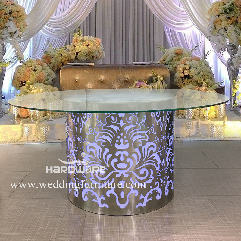 led wedding table