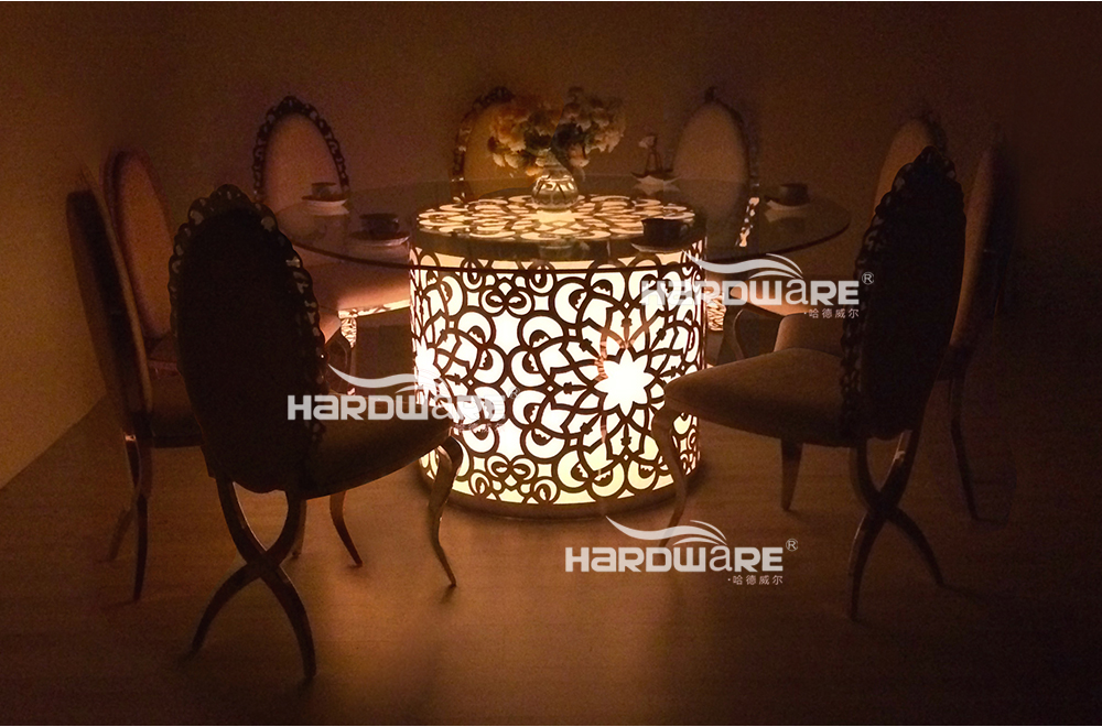 led wedding table