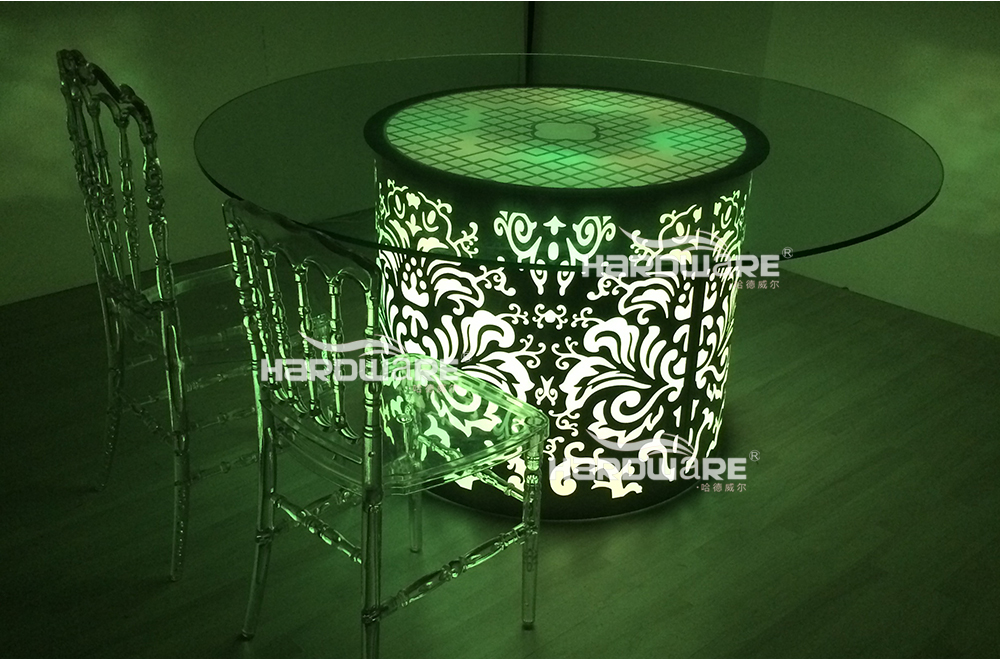 led wedding table