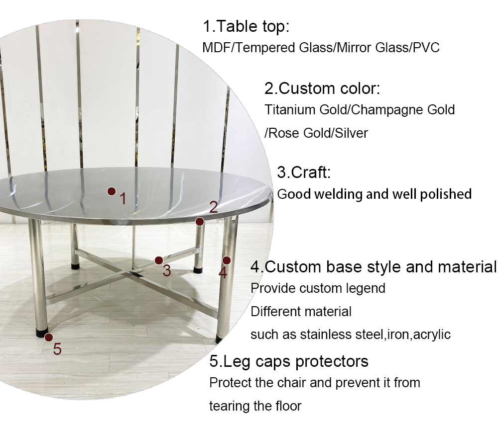 Folding Stainless Steel Event Table