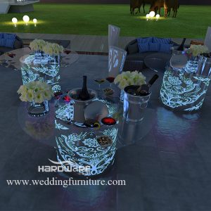 led wedding table