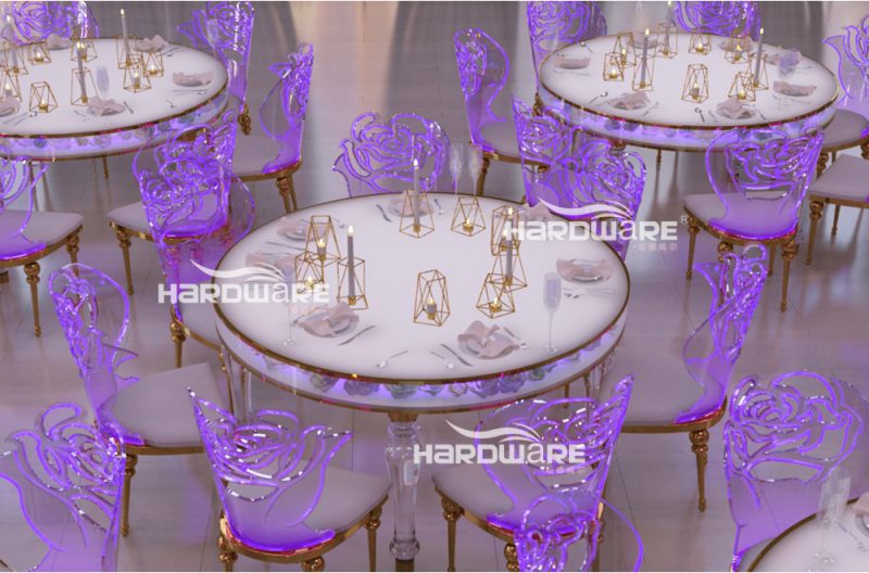 led wedding table