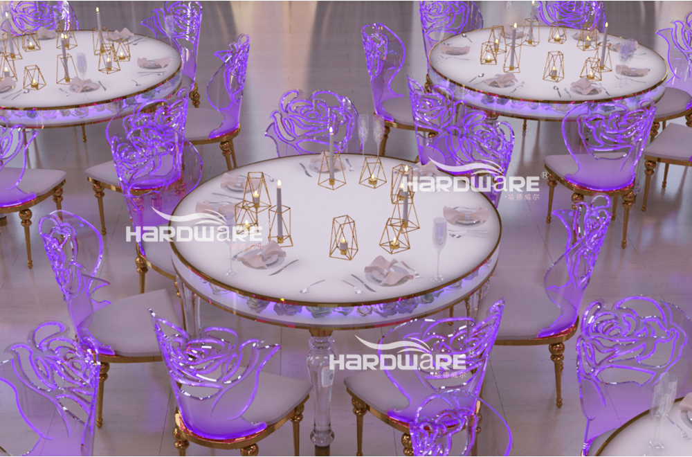 led wedding table