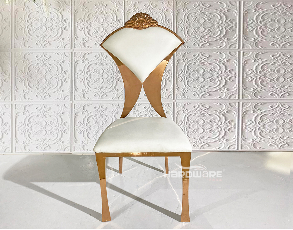 High back fan shape bride chair