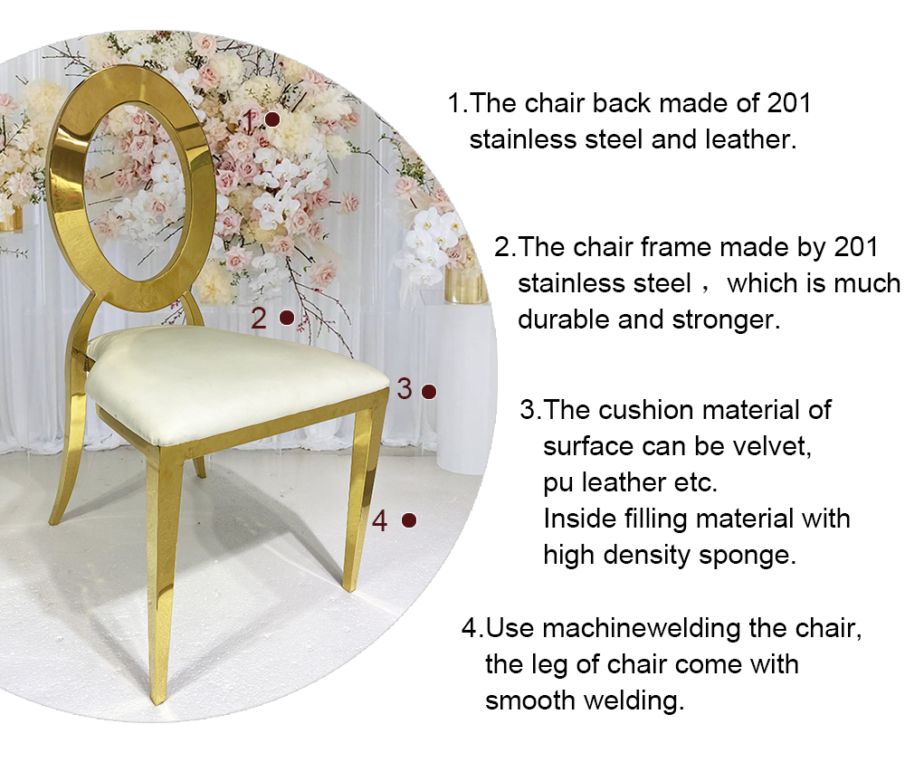 Gold Stackable Wedding Chair