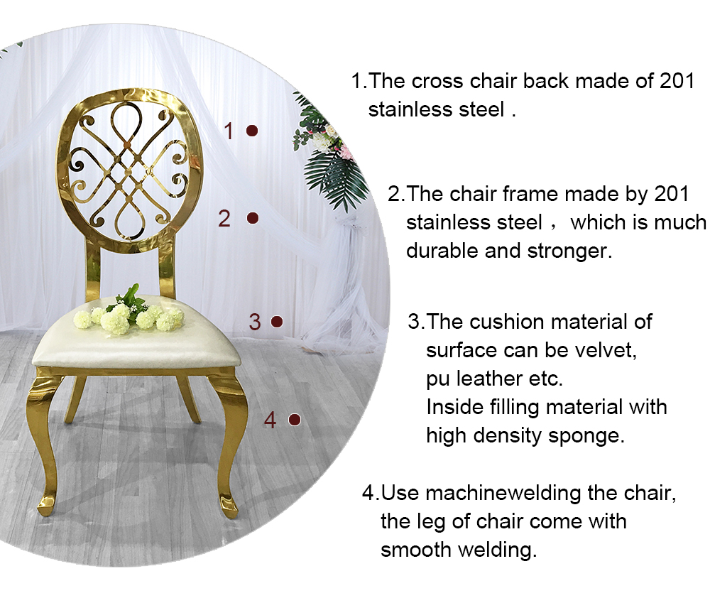 Wedding Furniture Stainless Steel Chair