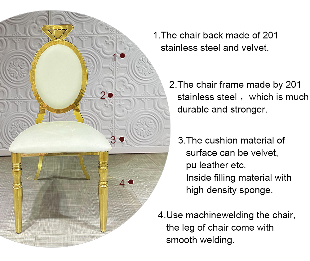 Gold Stainless Steel Event Chair