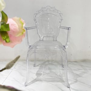 Armrest Crystal Wedding Clear Transparent Plastic Chair