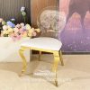 Acrylic Backrest Led Wedding Stainless Steel Chair - Image 2