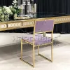 White Frame Velvet Chair