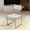 White Frame Velvet Chair