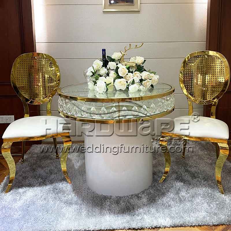 Event furniture titanium golden stainless steel chair
