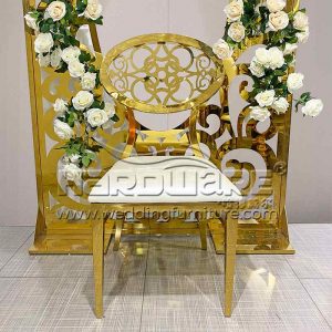 Luxury Golden Stainless Steel Wedding Chairs