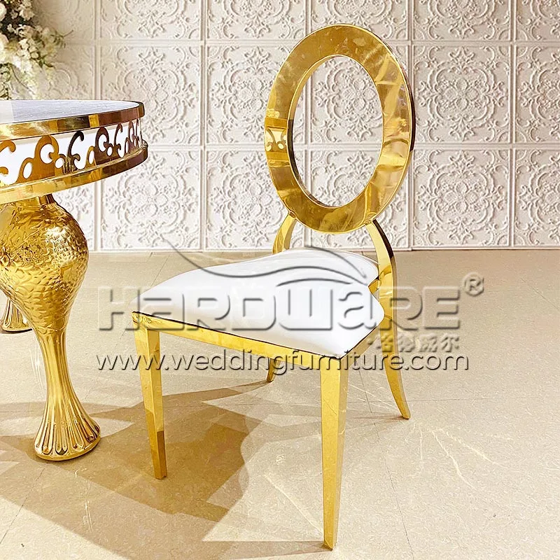Gold Stackable Wedding Chair