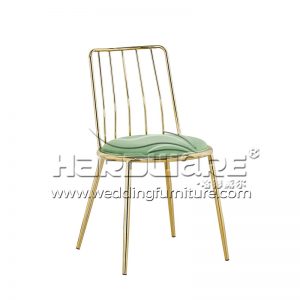 Simple Design Velvet Cushion Wire Wedding Chair